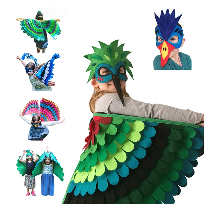 Children's Kindergarten Show Bird Wings Halloween Cloak Felt Capes