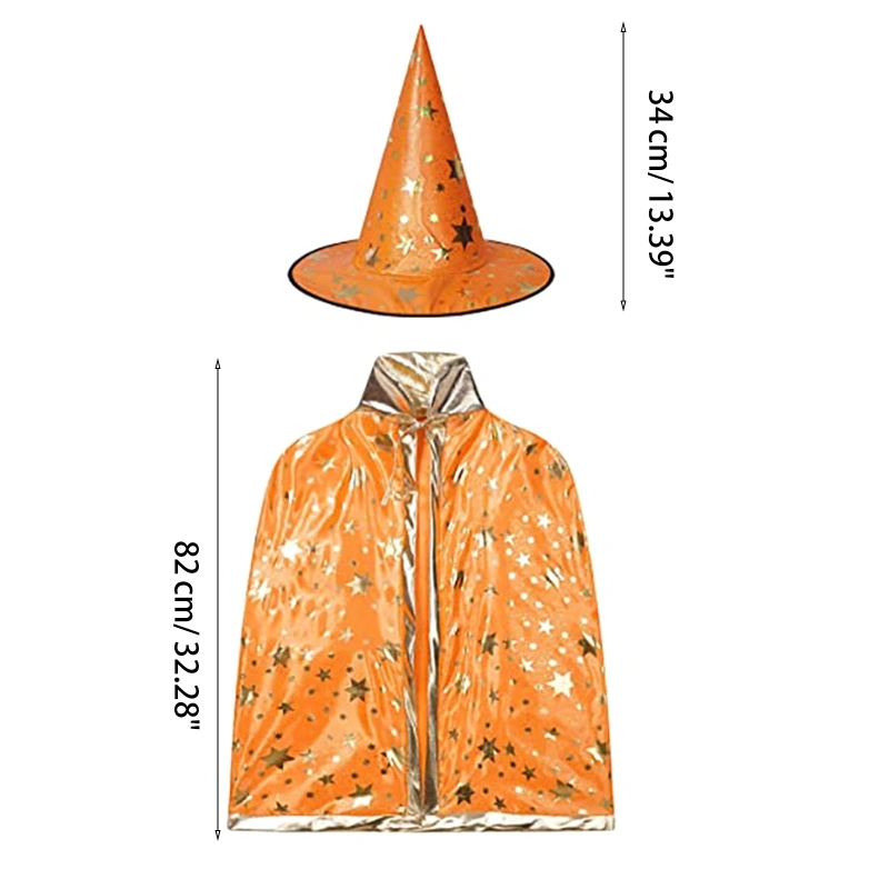 Children Halloween Witch Dress Up Fancy Wear Party Costume