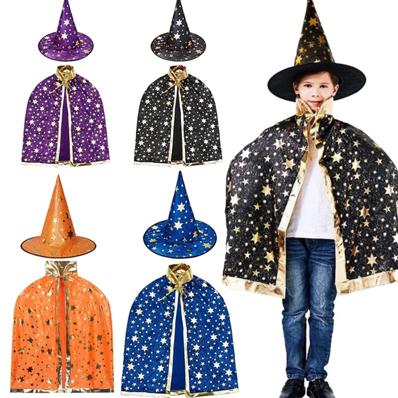Children Halloween Witch Dress Up Fancy Wear Party Costume