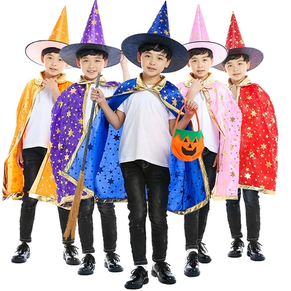 Children Halloween Witch Dress Up Fancy Wear Party Costume