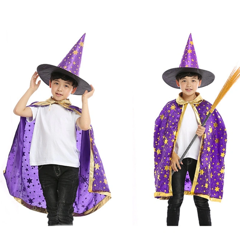 Children Halloween Witch Dress Up Fancy Wear Party Costume