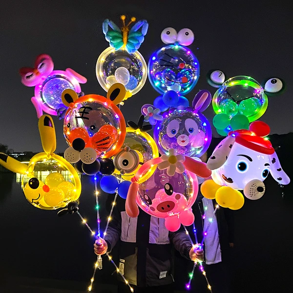 Kids Glow In Dark Cartoon Balloon Party Celebration Promotion Gift