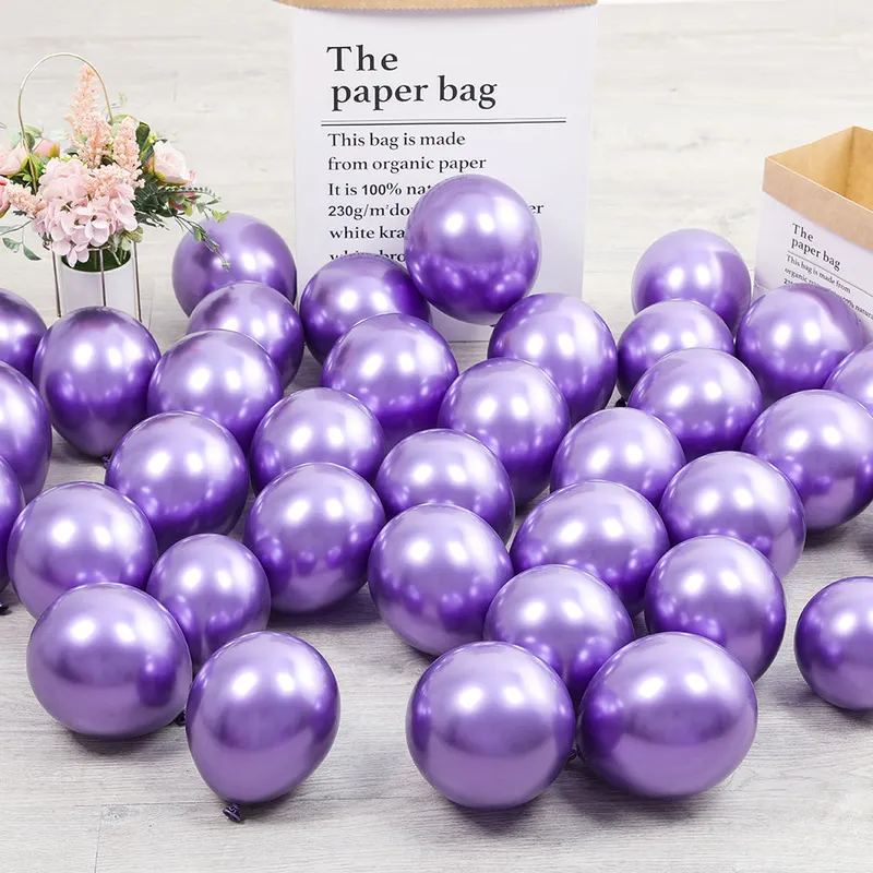 Glossy Metal Pearl Latex Balloons Globos Birthday Party Decor