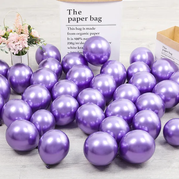 Glossy Metal Pearl Latex Balloons Globos Birthday Party Decor