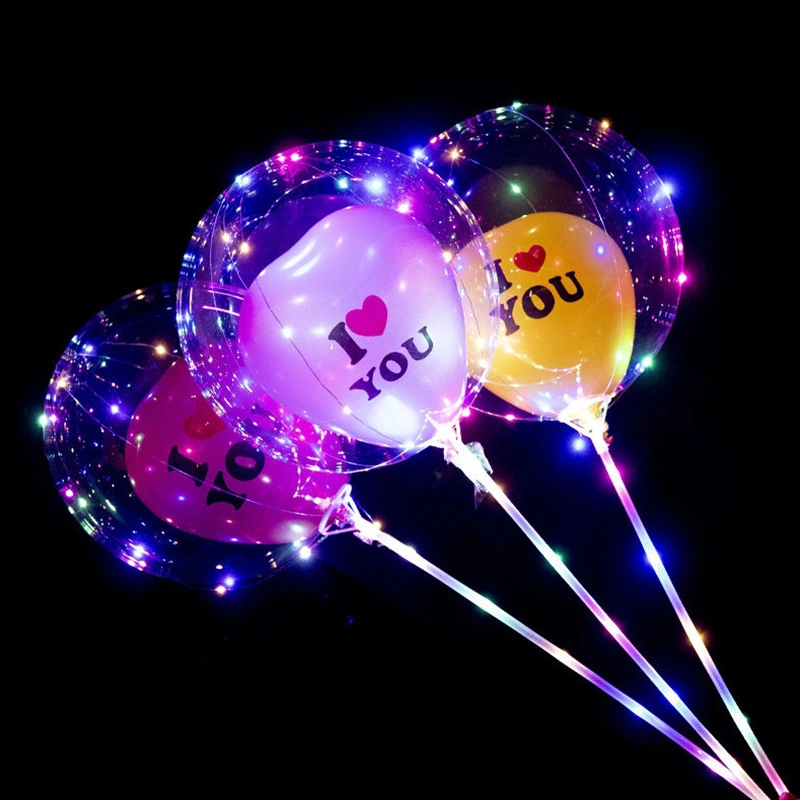 Luminous Clear Transparent LED Ballon Promotional Gift Air Balls