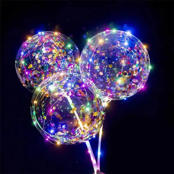 Luminous Clear Transparent LED Ballon Promotional Gift Air Balls