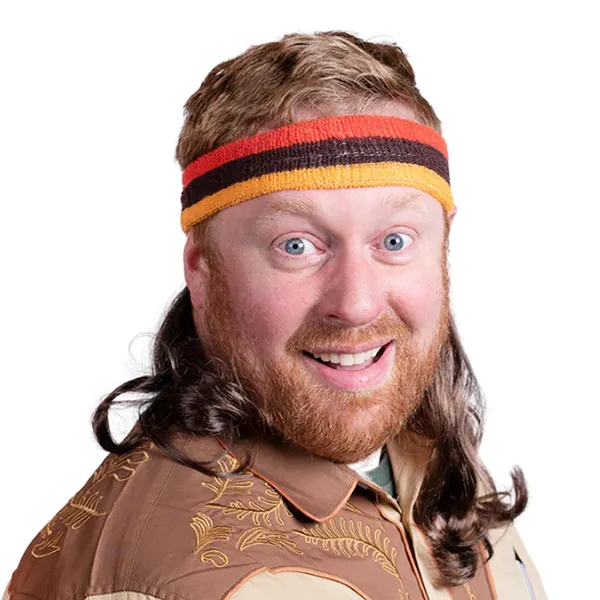 Custom Cheap Football Colorful Sports Fans Wigs with Sweatband