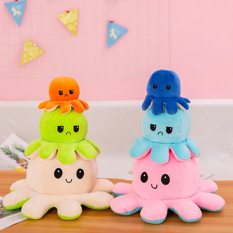 Octopus Plush Pillow Dolls Reversible Cartoon Flip Octopus Plush Toys