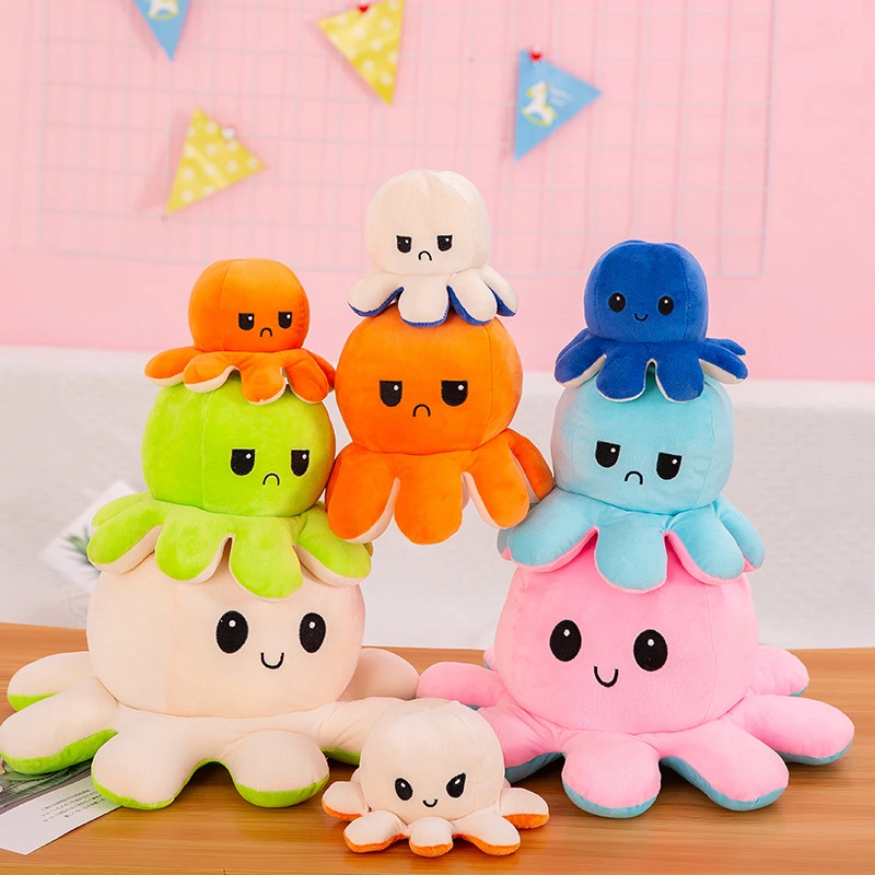 Octopus Plush Pillow Dolls Reversible Cartoon Flip Octopus Plush Toys