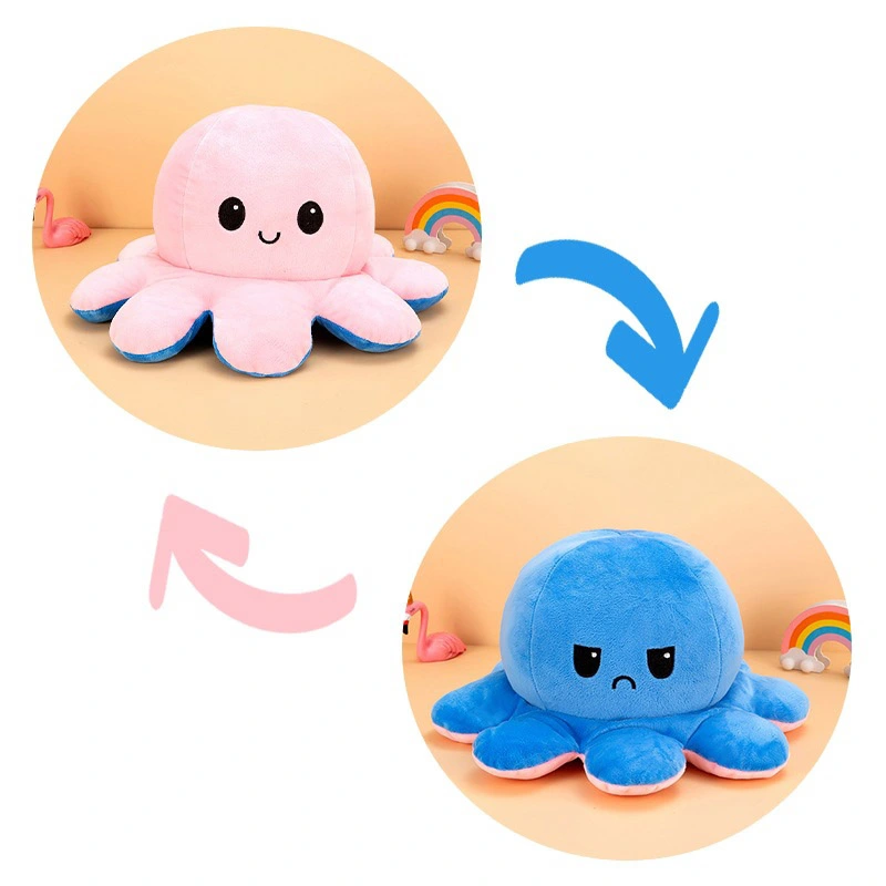 Octopus Plush Pillow Dolls Reversible Cartoon Flip Octopus Plush Toys