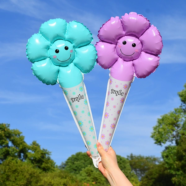 Daisy Holding Balloon Stick Festival Party Sunflower Inflatable Stick