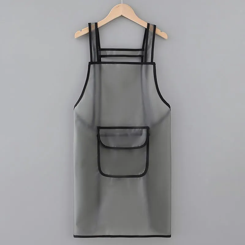 Waterproof Oil-proof Salon Barber Hair Drying TPU Transparent Apron