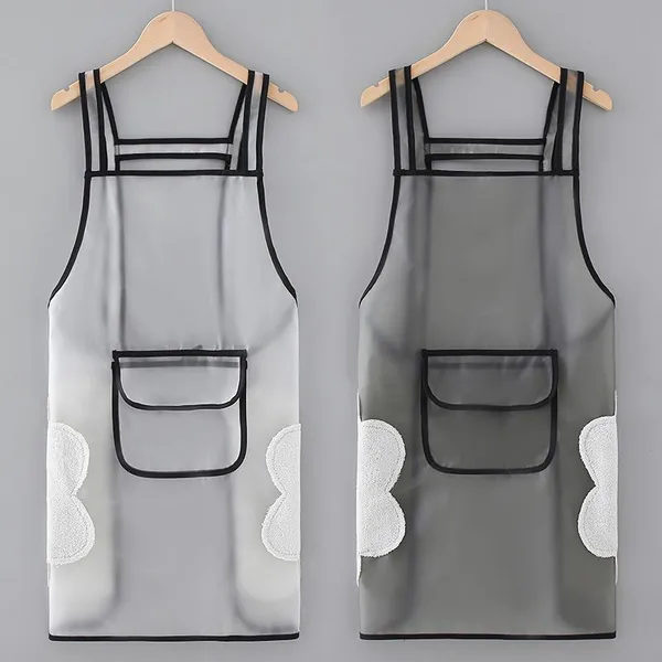 Waterproof Oil-proof Salon Barber Hair Drying TPU Transparent Apron