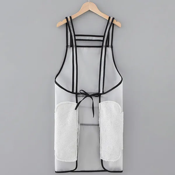 Waterproof Oil-proof Salon Barber Hair Drying TPU Transparent Apron