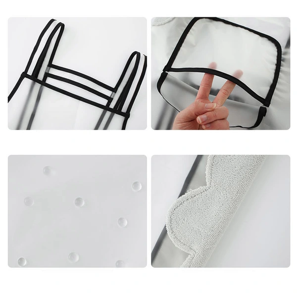 Waterproof Oil-proof Salon Barber Hair Drying TPU Transparent Apron
