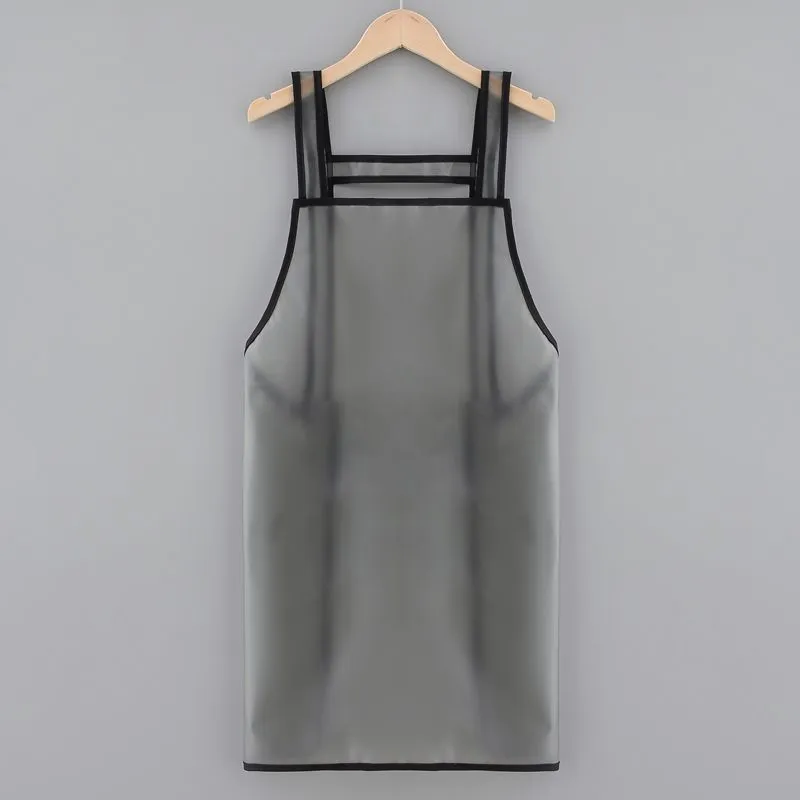 Waterproof Oil-proof Salon Barber Hair Drying TPU Transparent Apron