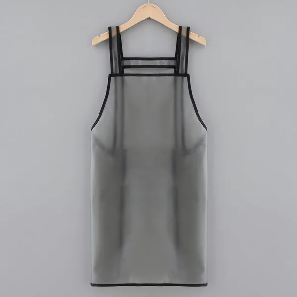 Waterproof Oil-proof Salon Barber Hair Drying TPU Transparent Apron