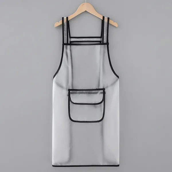 Waterproof Oil-proof Salon Barber Hair Drying TPU Transparent Apron