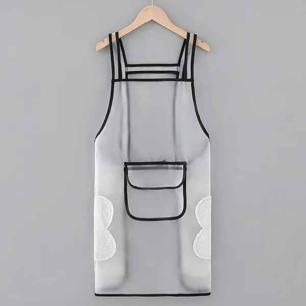 Waterproof Oil-proof Salon Barber Hair Drying TPU Transparent Apron