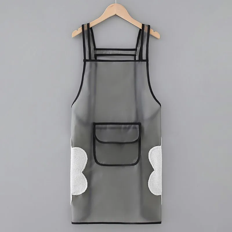 Waterproof Oil-proof Salon Barber Hair Drying TPU Transparent Apron
