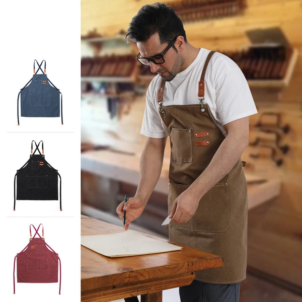 High-end Thicken Cotton Canvas Craftsman Coffee Salon Barber Apron