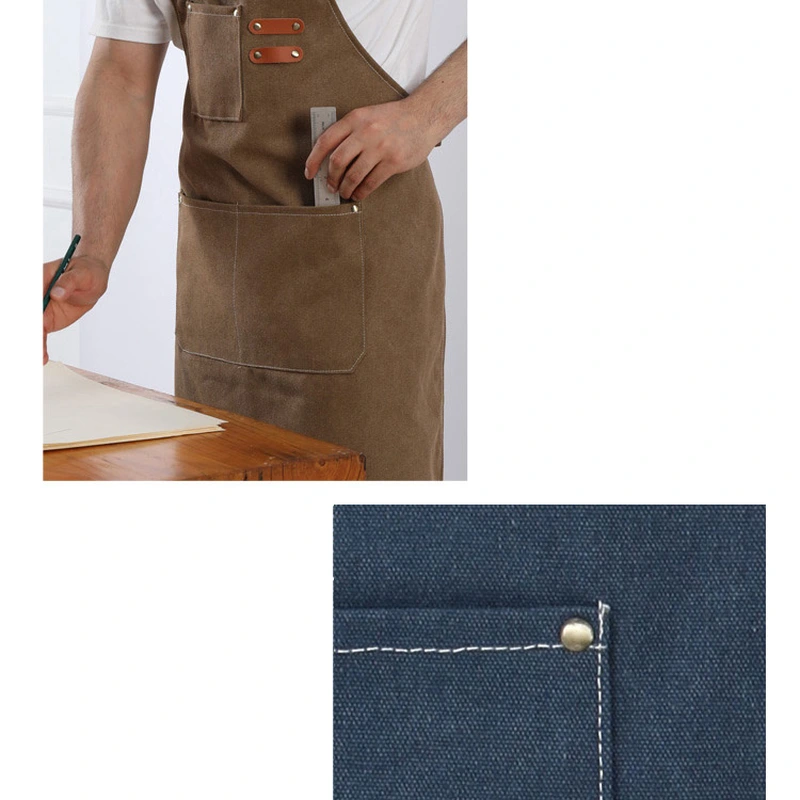 High-end Thicken Cotton Canvas Craftsman Coffee Salon Barber Apron