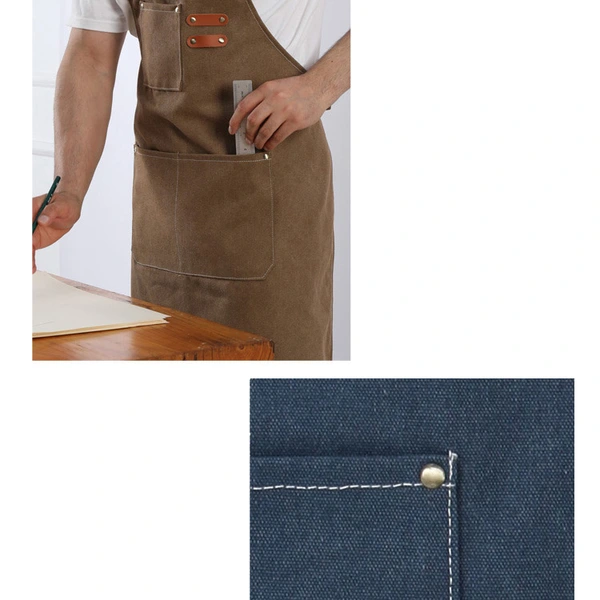 High-end Thicken Cotton Canvas Craftsman Coffee Salon Barber Apron