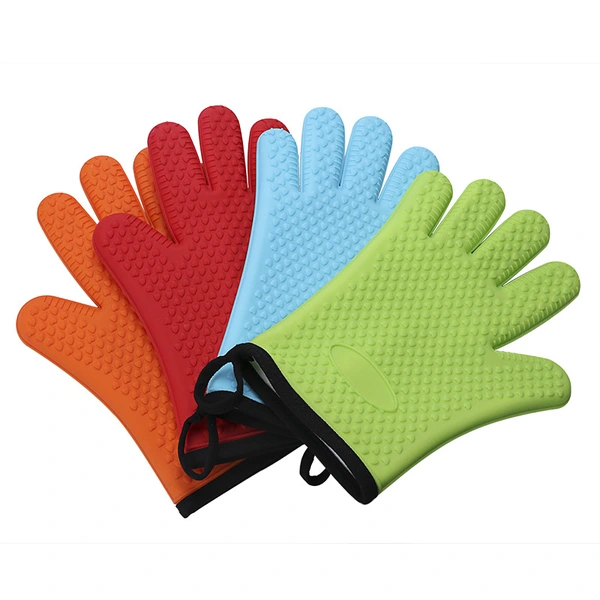 Customized Heat Resistant Silicone Oven Gloves BBQ Cooking Grill Glove