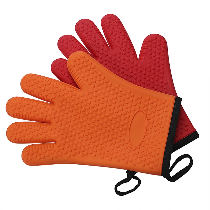 Customized Heat Resistant Silicone Oven Gloves BBQ Cooking Grill Glove