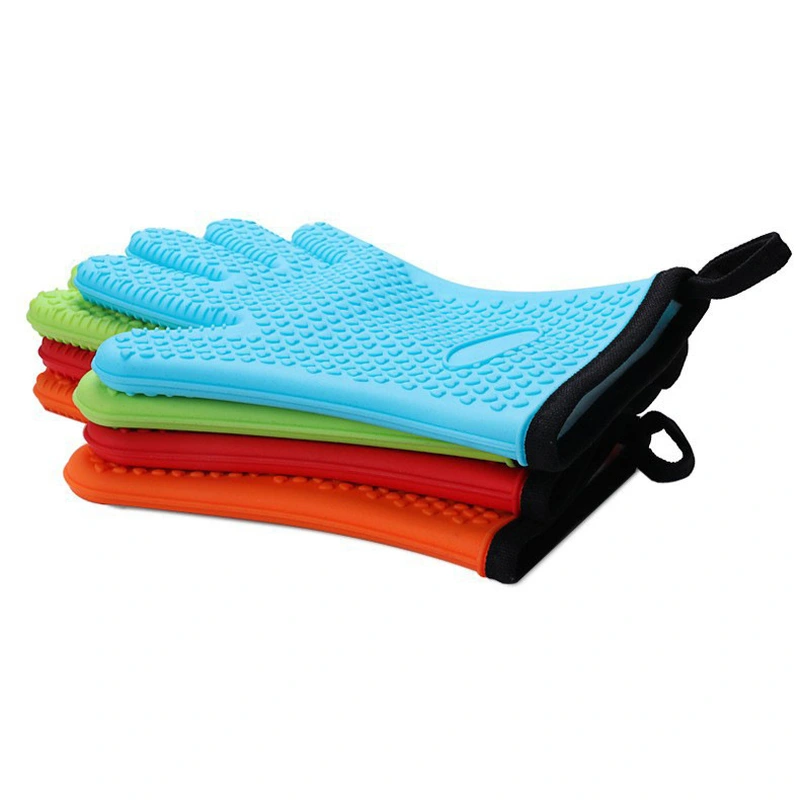 Customized Heat Resistant Silicone Oven Gloves BBQ Cooking Grill Glove