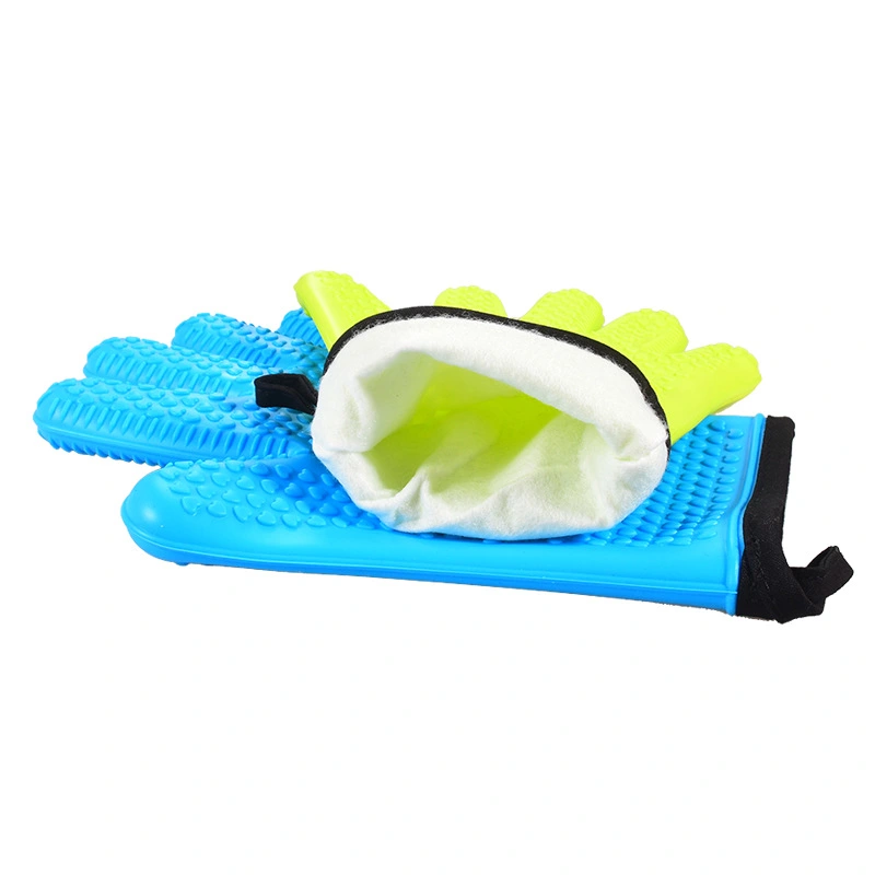 Customized Heat Resistant Silicone Oven Gloves BBQ Cooking Grill Glove