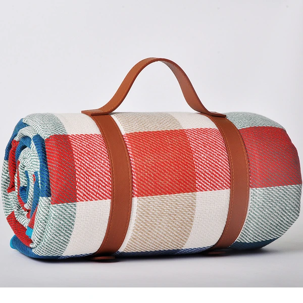 Custom Large Thick Roll Up Padded Outside Foldable Picnic Blanket Mat