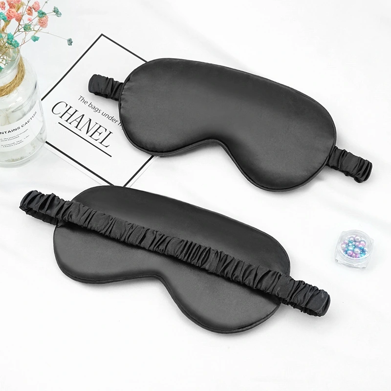 Smooth Silk Satin Eye Mask for Airplane Hotel Office Nap Sleep Eyemask