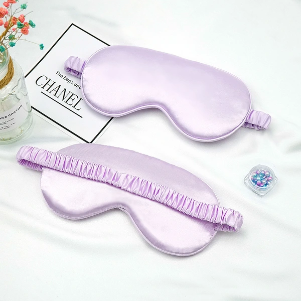 Smooth Silk Satin Eye Mask for Airplane Hotel Office Nap Sleep Eyemask