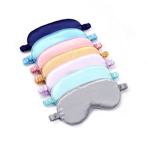 Smooth Silk Satin Eye Mask for Airplane Hotel Office Nap Sleep Eyemask
