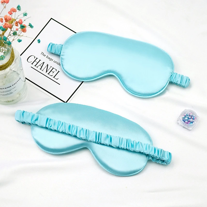 Smooth Silk Satin Eye Mask for Airplane Hotel Office Nap Sleep Eyemask