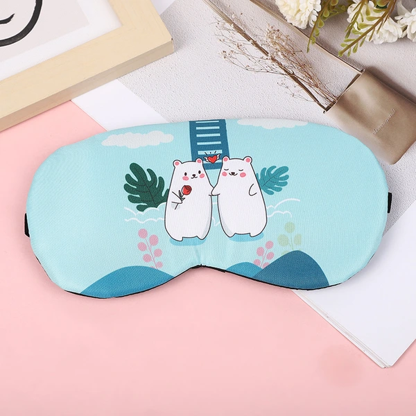 Creative Cartoon Rest Blindfold Eye Cover Sleeping Mask with Ice Bag