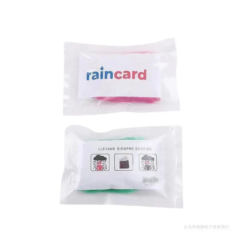 Disposable One-piece Travel Raincard Outdoor Pullover Raincoat 