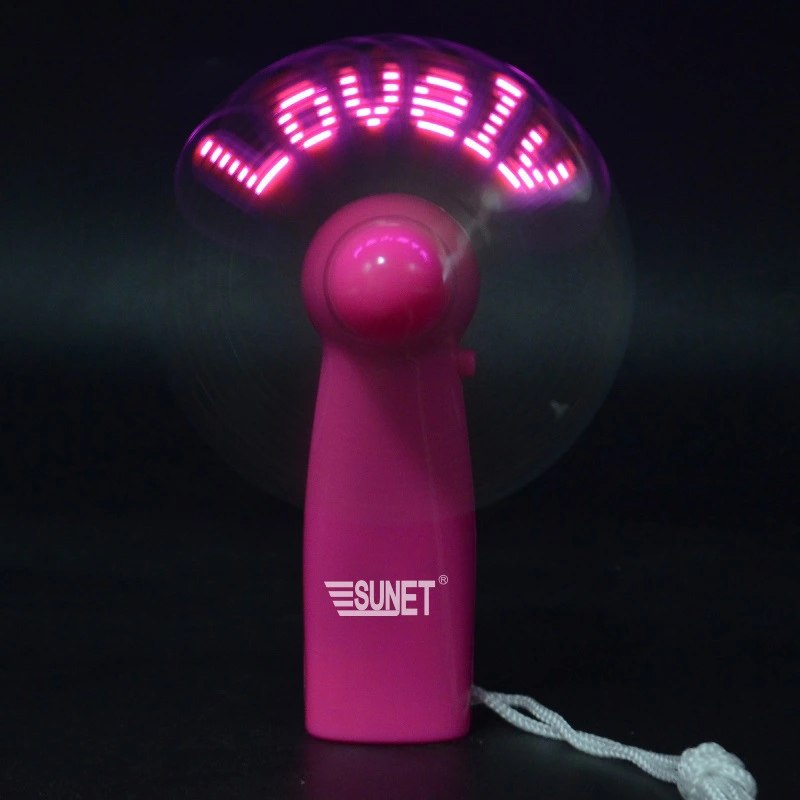 Advertising Promotion Gifts Handheld Portable Light Up Message LED Fan