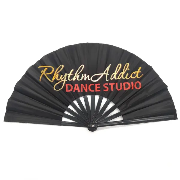 Custom Printed Fold Fabric Hand Fan For Promotional Advertising Gift