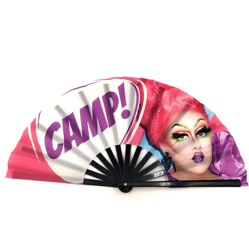 Custom Printed Fold Fabric Hand Fan For Promotional Advertising Gift