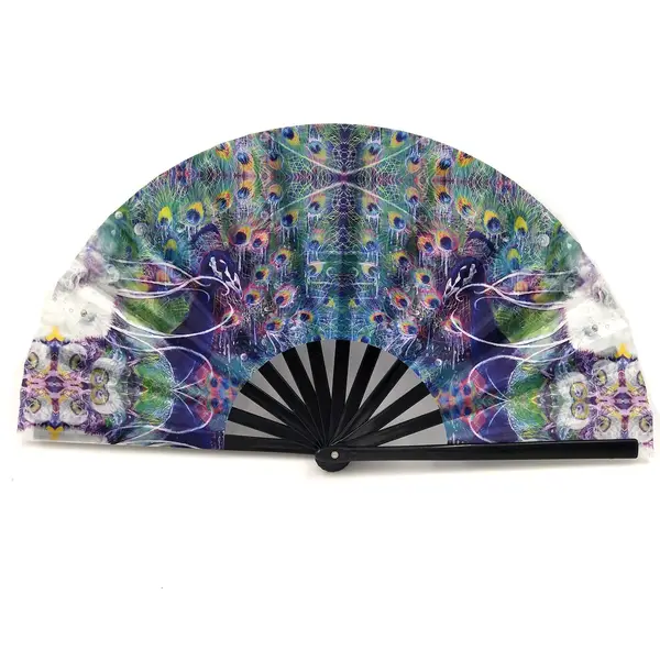 Custom Printed Fold Fabric Hand Fan For Promotional Advertising Gift
