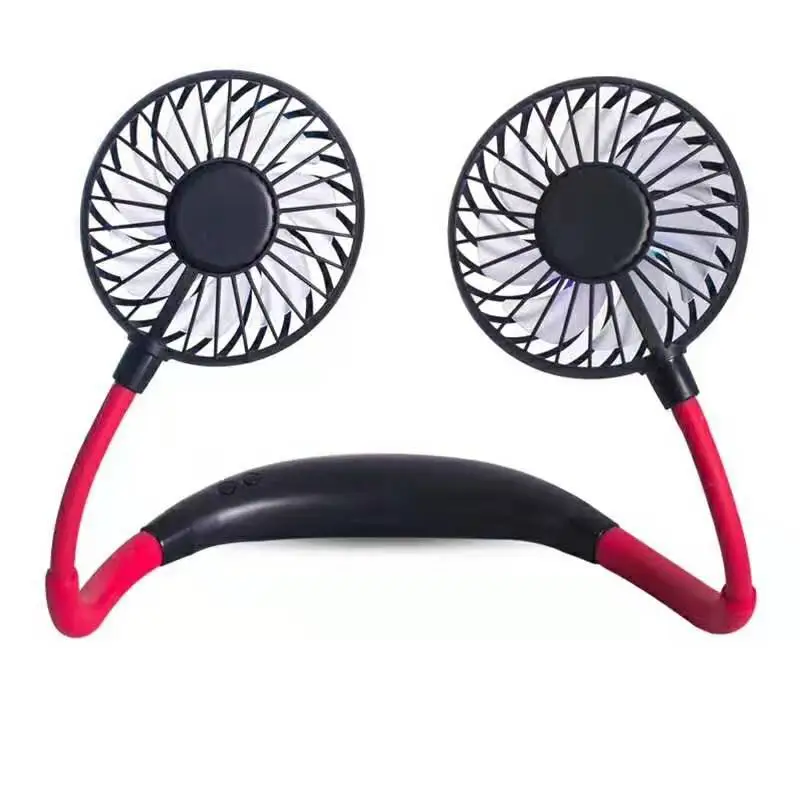 Neck Hanging USB Charge LED Flashing Light Promotional Fan