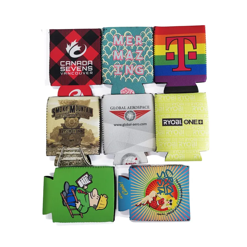 Wine Beer Bottle Sleeve Coozzie Neoprene Custom Logo Stubby Holders