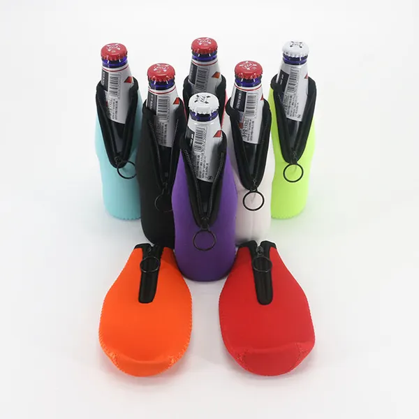 Neoprene Bottle Covers Insulated Wine Beer Cooler Sleeve with Zipper