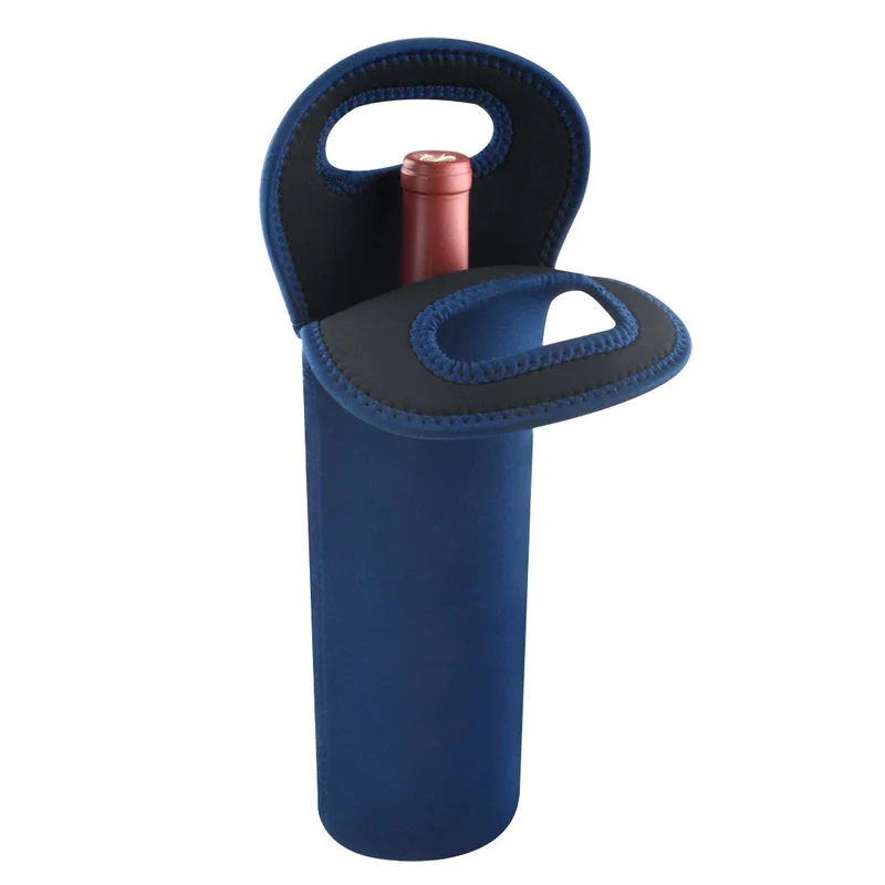 Custom Logo Portable Neoprene Wine Tote Holders Bottle Holder Cooler