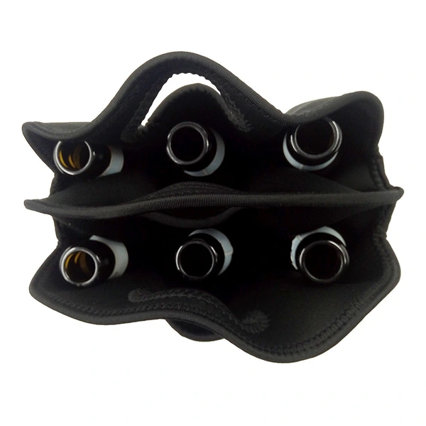 Custom 6 in 1 Wine Bottle Cooler Holder Wine Beer Neoprene Cooler Bag