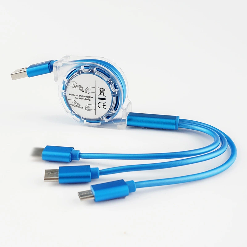 Usb Cable 3 in 1 USB Fast Charg Usb Data Cable Mobile Phone Data Line