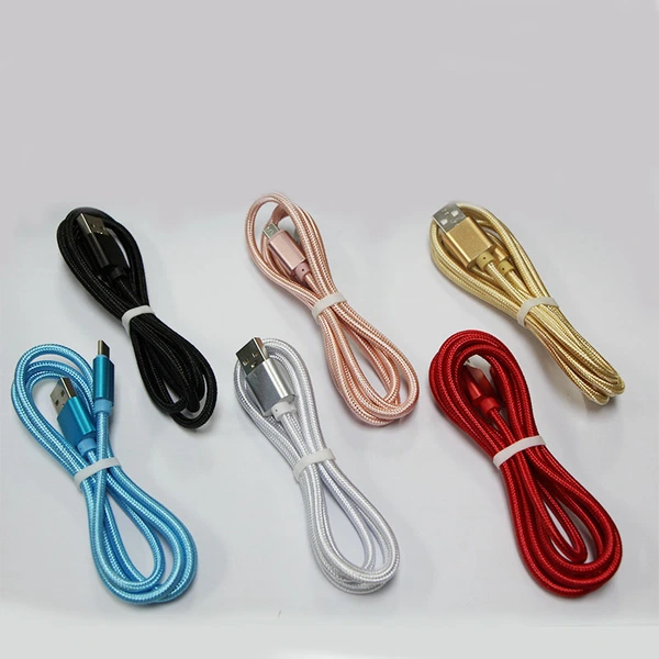 Nylon Braided Micro USB Cable for iPhone Usb Charger Cable Data Line