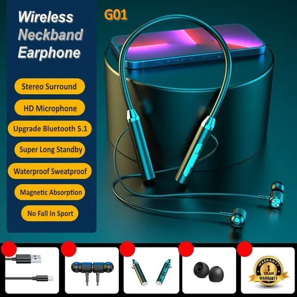 Cool Sport Running BT5.2 Microphone Wireless Neckband Headset